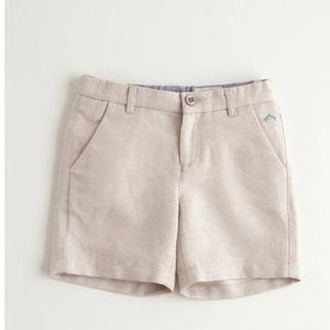 Nanos Boy Linen Shorts Size 12 Beige New With Tags
